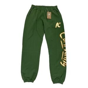Perks and Mini + Cali Dewitt A+ Message‎ Community Green Sweatpants Size L NEW